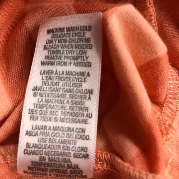 Ella Moss Orange Peach Creamsicle Chevron Stripe Halter Top Retro and Playful - Picture 9 of 16